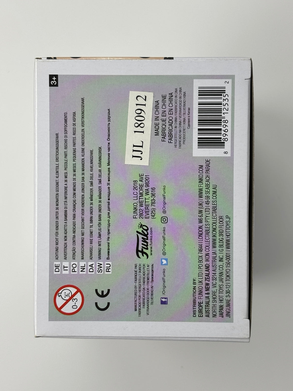 John Wick Bloody Chase #387 actual item – bottom of box and barcode