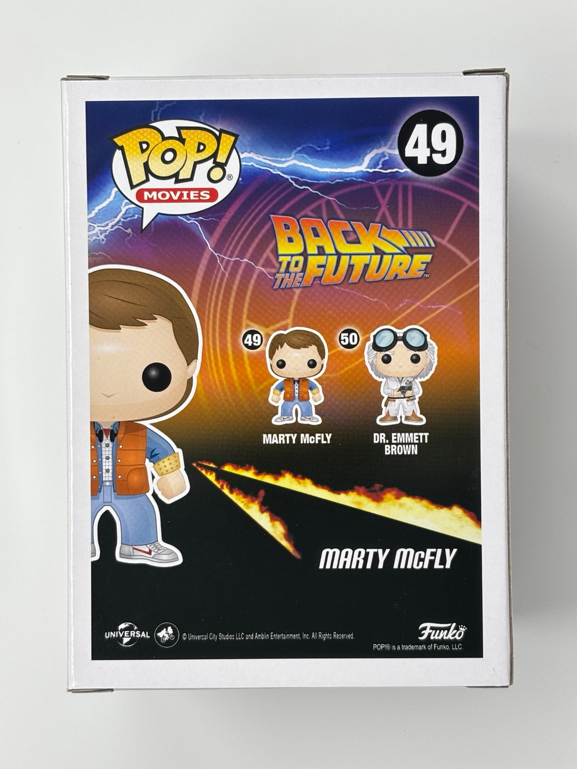 Marty McFly Plutonium Glow #49 actual box back
