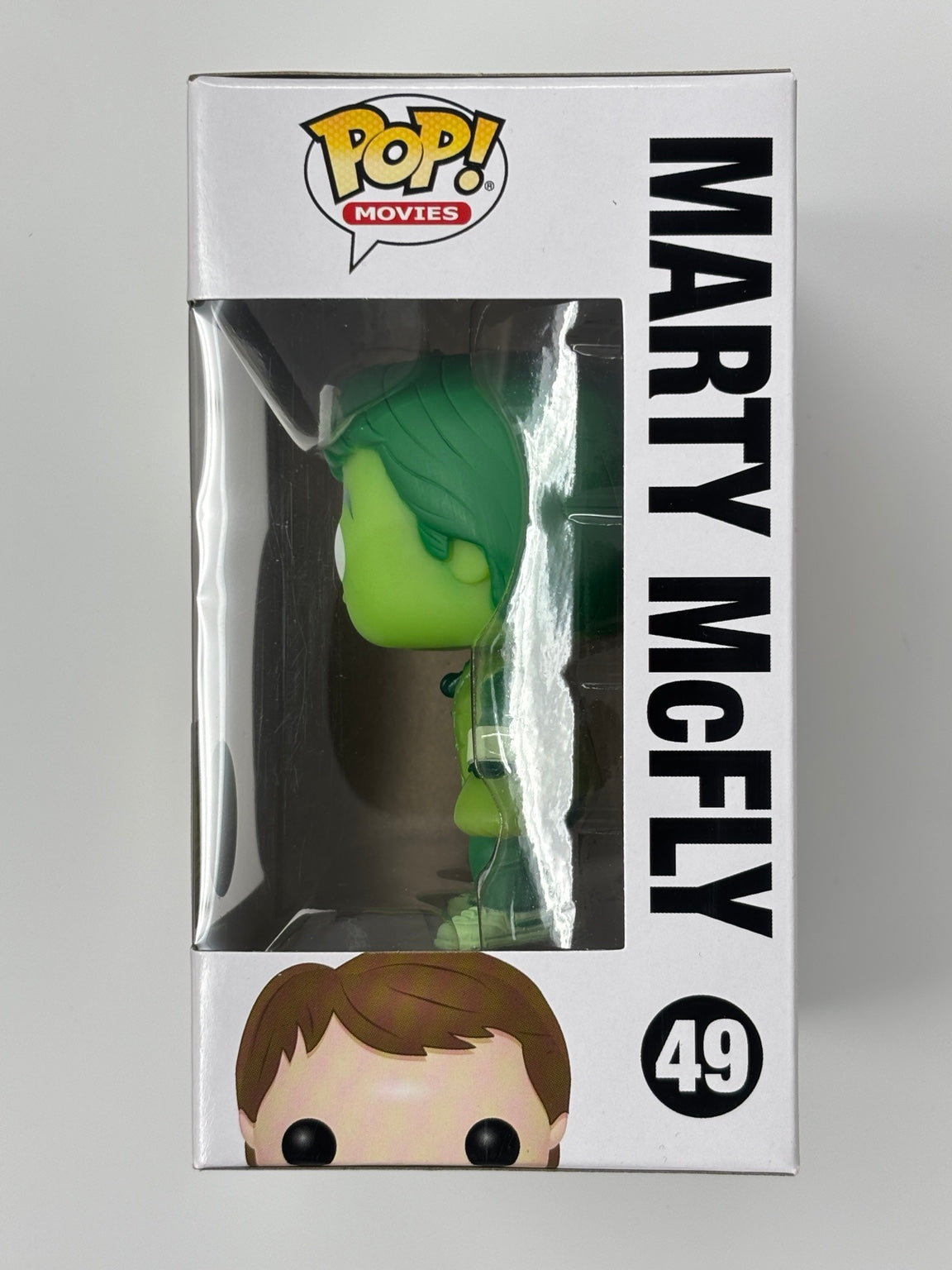 Marty McFly Plutonium Glow #49 actual box window side