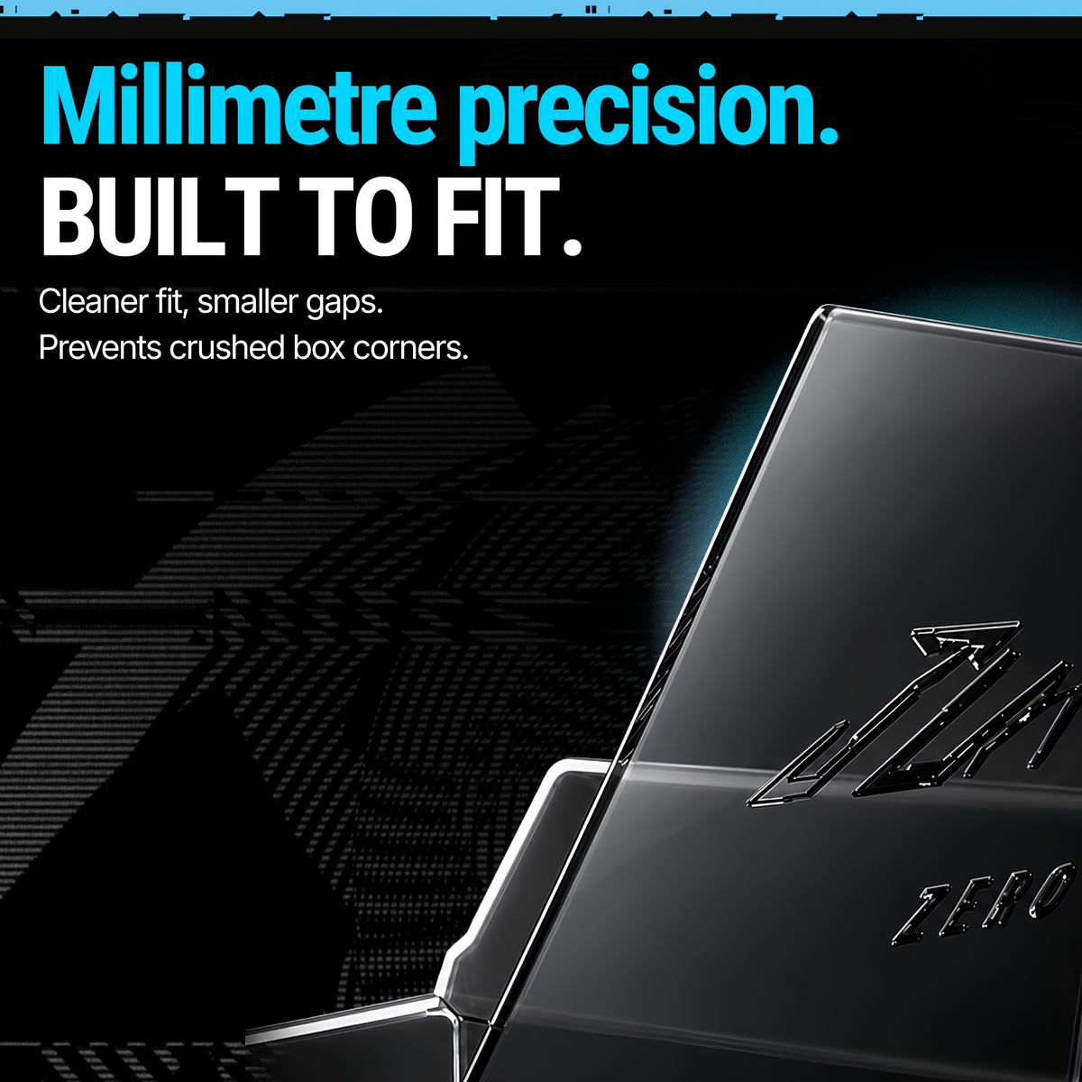 POP JUNKIE ZERO protector showing precision-cut edges and corner fit