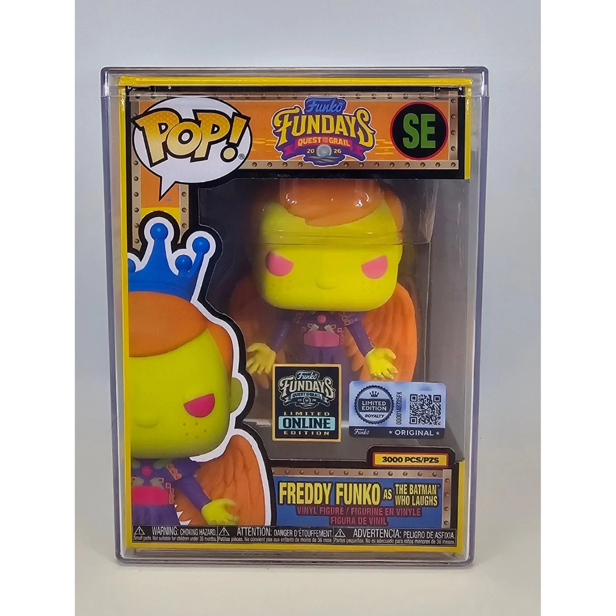 Funko Pop Freddy Funko as The Batman Who Laughs Blacklight SE boxed