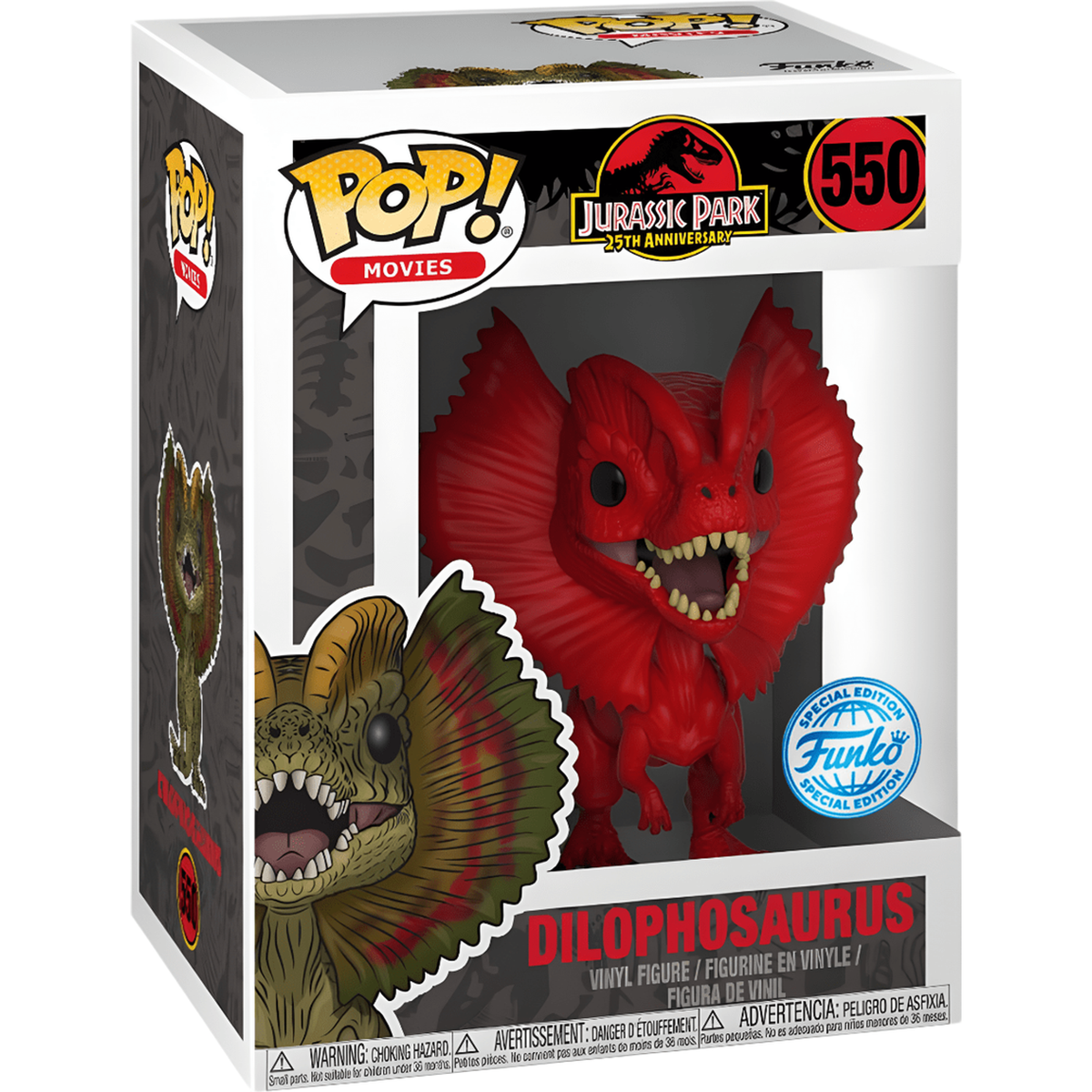Funko Pop Dilophosaurus #550 boxed