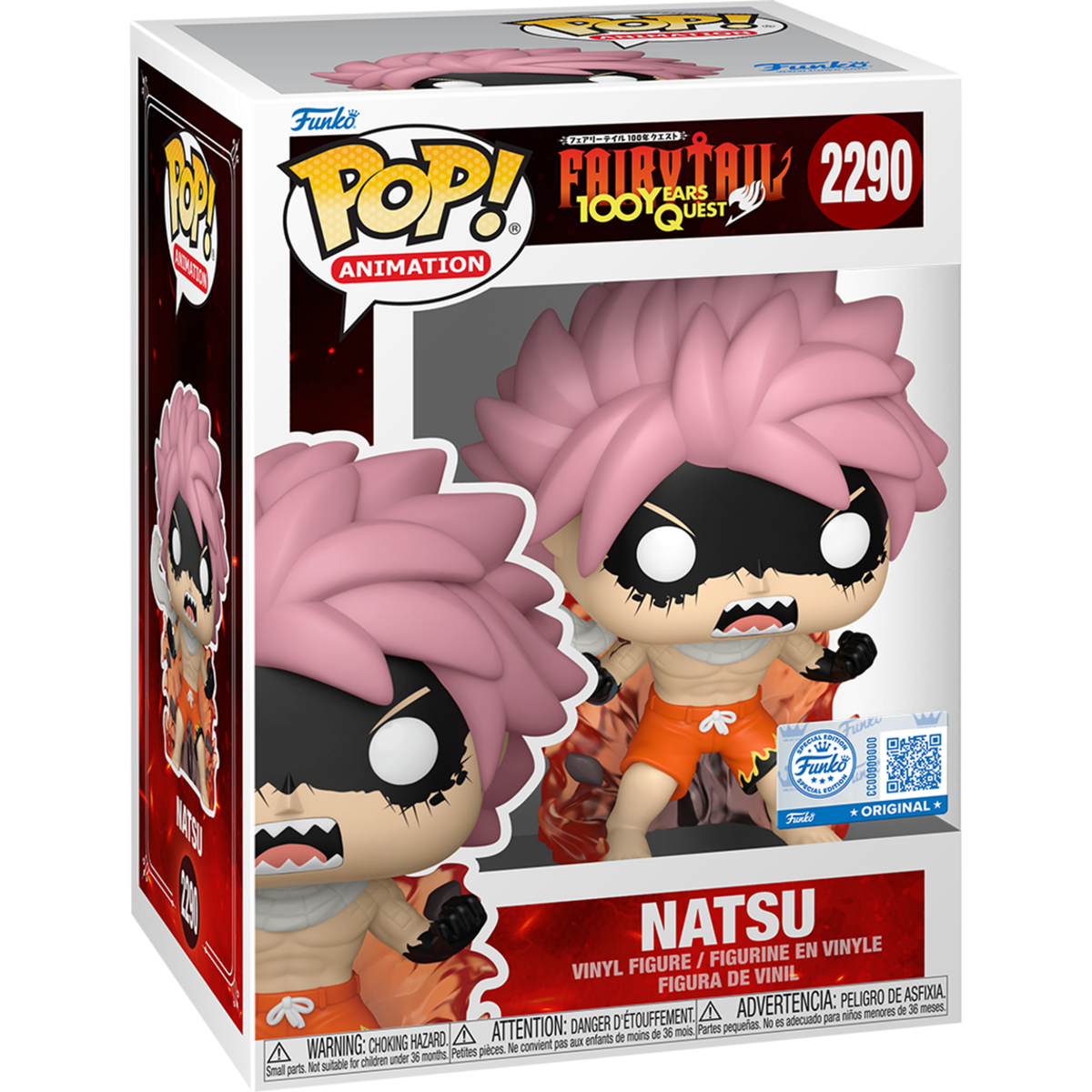 Funko Pop Natsu (Fired-Up) #2290 boxed Special Edition figure