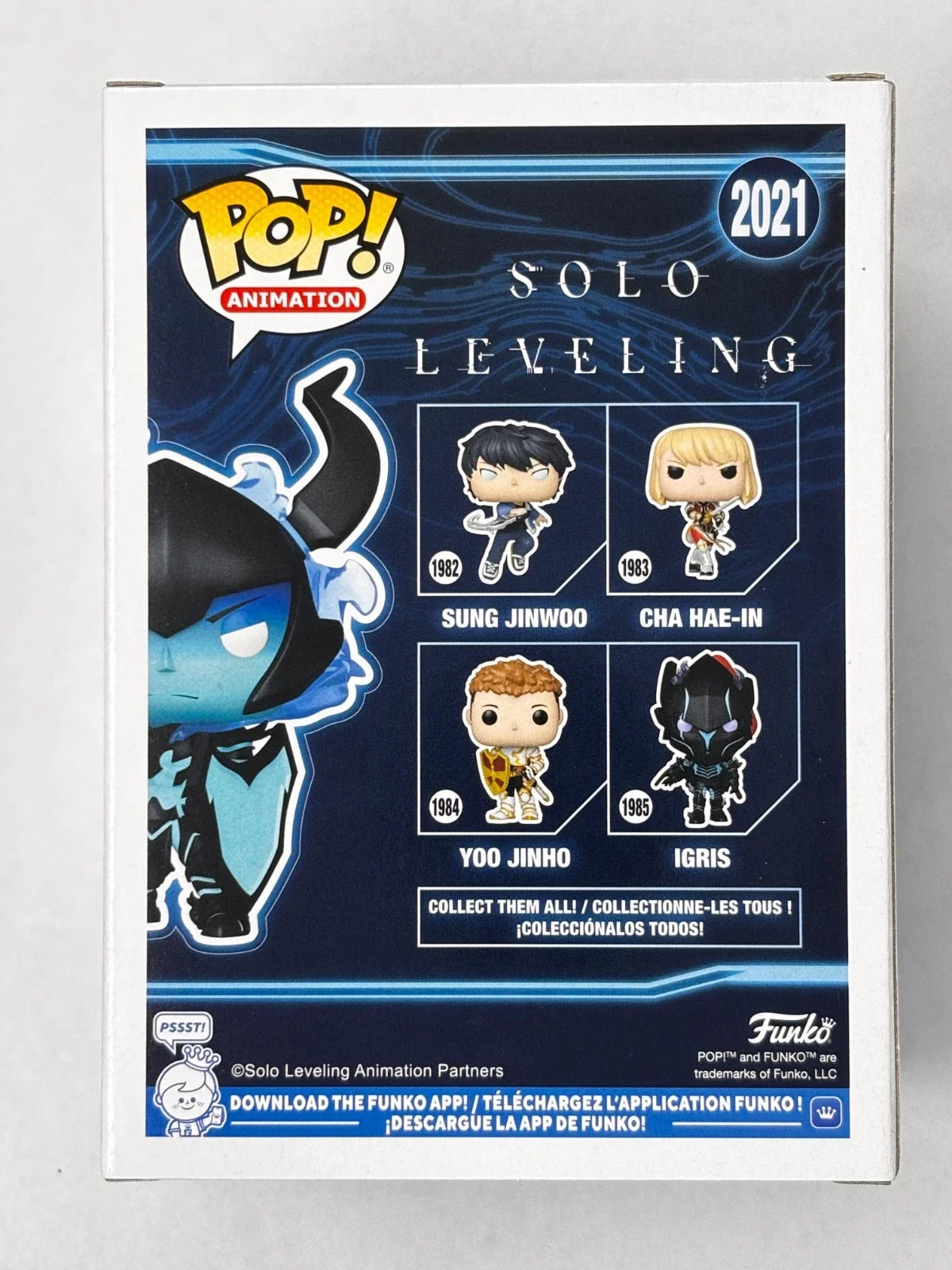 Funko Pop Iron #2021 Glow Chase real item back panel photo